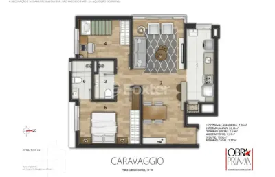 Apartamento com 2 quartos à venda na praça doutor gastão santos, 18, passo da areia, porto alegre, 67 m2 por r$ 805.599