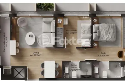 Apartamento com 2 quartos à venda na avenida borges de medeiros, 2055, praia de belas, porto alegre, 61 m2 por r$ 759.897