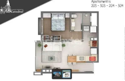 Apartamento com 1 quarto à venda na rua visconde de mauá, 355, centro, canela, 41 m2 por r$ 845.500