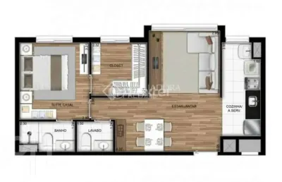 Apartamento com 1 quarto à venda na avenida bento gonçalves, 6400, partenon, porto alegre, 44 m2 por r$ 290.000