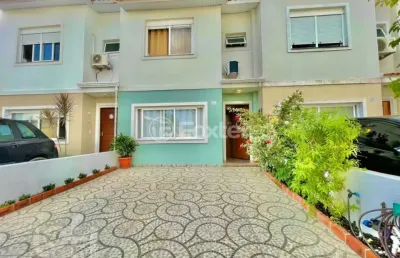 Casa em condomínio fechado com 3 quartos à venda na avenida edgar pires de castro, 2520, hípica, porto alegre, 144 m2 por r$ 359.000
