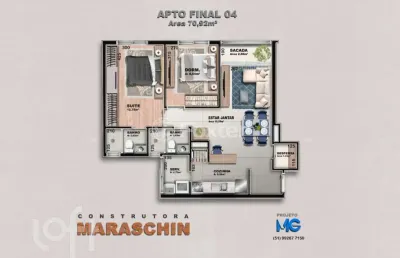 Apartamento com 2 quartos à venda na rua itaboraí, 1323, jardim botânico, porto alegre, 70 m2 por r$ 560.000