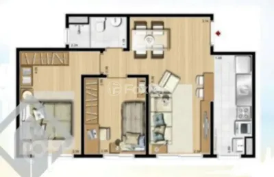 Apartamento com 2 quartos à venda na rua tenente ary tarrago, 1640, jardim itu sabará, porto alegre, 48 m2 por r$ 285.000