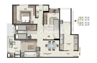 Apartamento com 3 quartos à venda na avenida farroupilha, 350, campinas, são josé, 93 m2 por r$ 650.000