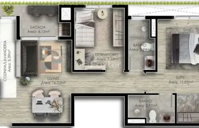 Apartamento com 2 quartos à venda na rua araçá, 545, centro, canoas, 59 m2 por r$ 403.000