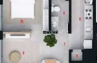 Apartamento com 1 quarto à venda na rua carazinho, 577, petrópolis, porto alegre, 44 m2 por r$ 605.476