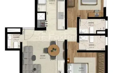 Apartamento com 2 quartos à venda na rua câncio gomes, 777, moinhos de vento, porto alegre, 69 m2 por r$ 950.000