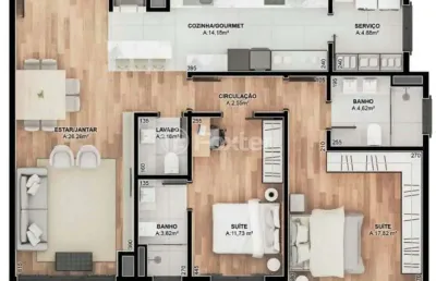 Apartamento com 2 quartos à venda na avenida das hortênsias, 1200, dutra, gramado, 101 m2 por r$ 2.490.000