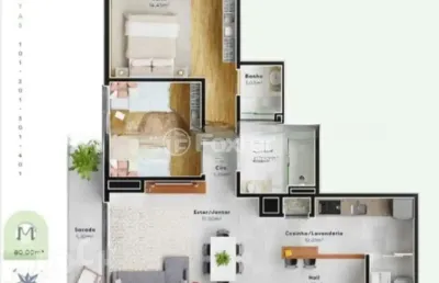 Apartamento com 2 quartos à venda na avenida osvaldo aranha, 718, são josé, canela, 80 m2 por r$ 1.099.000