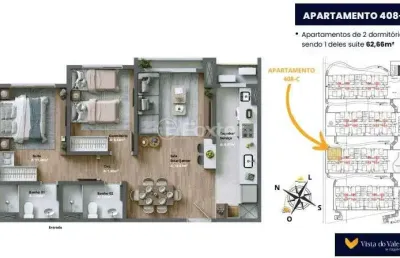 Apartamento com 2 quartos à venda na avenida primeiro de maio, 1700, várzea grande, gramado, 62 m2 por r$ 730.150