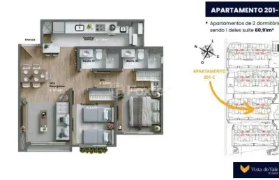 Apartamento com 2 quartos à venda na avenida primeiro de maio, 1700, várzea grande, gramado, 60 m2 por r$ 670.650