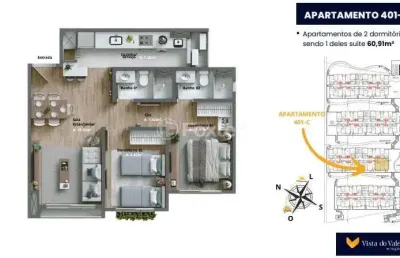 Apartamento com 2 quartos à venda na avenida primeiro de maio, 1700, várzea grande, gramado, 60 m2 por r$ 687.650