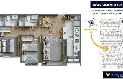 Apartamento com 2 quartos à venda na avenida primeiro de maio, 1700, várzea grande, gramado, 63 m2 por r$ 594.150