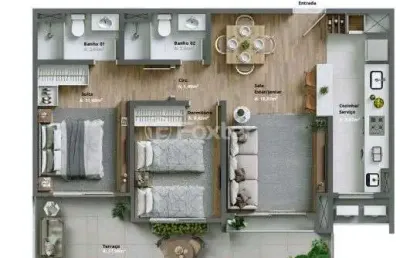 Apartamento com 2 quartos à venda na avenida primeiro de maio, 1700, várzea grande, gramado, 80 m2 por r$ 721.650