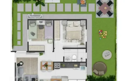 Apartamento com 2 quartos à venda na rua sergio stimamilio, 155, hípica, porto alegre, 42 m2 por r$ 260.000