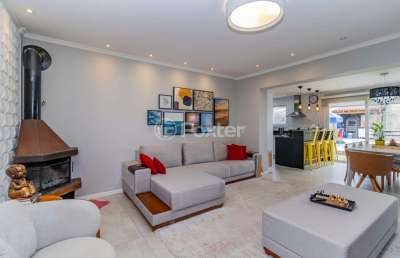 Casa em condomínio fechado com 3 quartos à venda na rua sérgio iglésias barcellos, 45, lomba do pinheiro, porto alegre, 126 m2 por r$ 720.000