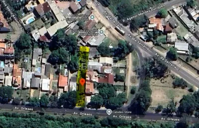 Terreno comercial à venda na avenida orleaes, 930, guarujá, porto alegre, 708 m2 por r$ 428.000