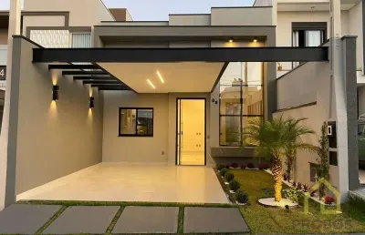 Casa em condomínio fechado com 3 quartos à venda na avenida dois, jardins do império, indaiatuba, 125 m2 por r$ 1.275.000