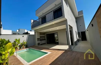 Casa em condomínio fechado com 4 quartos à venda na rua oito, 10, jardim mantova, indaiatuba, 203 m2 por r$ 1.380.000