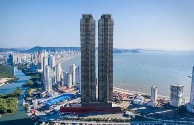 Apartamento frente mar de alto padrão em condomínio exclusivo sendo 04 suítes em balneário camboriú