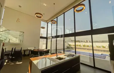 Casa à venda no residencial bouganville, sorocaba - 4 suítes, piscina e área gourmet