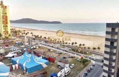Pé na areia! kitnet mobiliada a 50m do mar guilhermina c/ lazer 1 vaga r$223mil