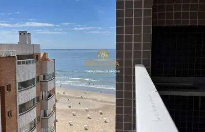 Frente mar, jardim real, 1 dorm suíte, 1 vaga, r$ 371 mil à vista