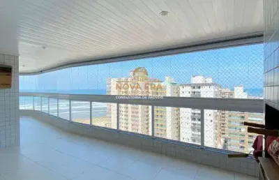 3 dorm, 2 suítes, 2 vagas, varanda gourmet com churrasqueira a carvão, vista mar