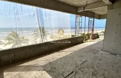 Exclusivo, frente mar, r$ 117 mil de entrada, 3 suites, 137m²a.u, porcelanato