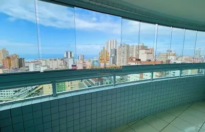 Boqueirão, vista mar,  2 dormitórios, sacada  gourmet, lazer no prédio