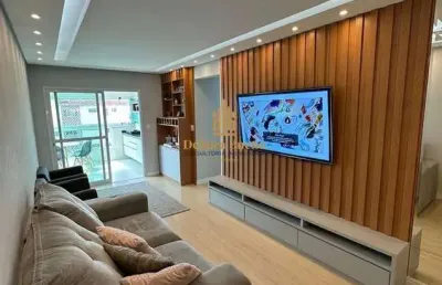 Boqueirão mobiliado r$ 720 mil - 2 dorm 1 suíte c/varanda & lazer de clube