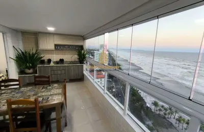 Frente mar todo mobiliado !!! 3dorm 1suite 2vagas de garagem lazer completo