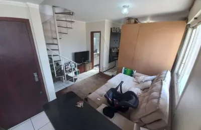 Apartamento cobertura 2 dormitórios 2 banheiros e garagem