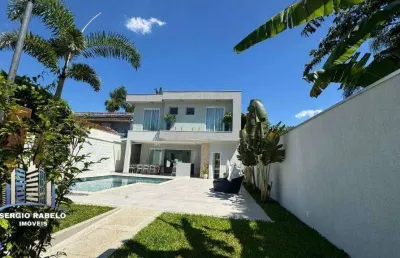 Casa com 4 dormitórios para alugar, 240 m² por r$ 11.100,00/mês - balneário praia do pernambuco - guarujá/sp