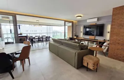 Apartamento tipo para venda em brooklin paulista com 3 quartos, sendo 3 suítes, 141m²