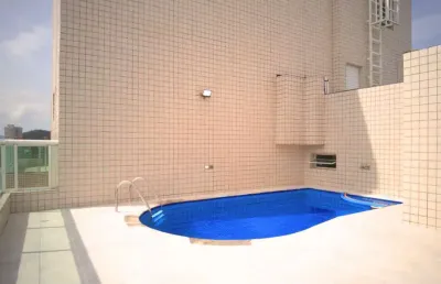 Cobertura para venda em canto do forte com 3 quartos, sendo 3 suítes, 225m²