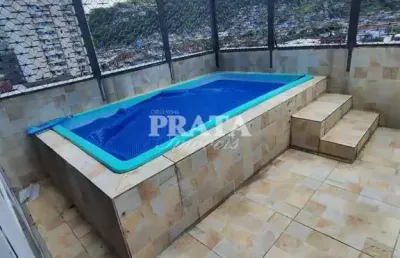 Enseada guarujá cobertura 3 dormitórios sendo 2 suítes sacada