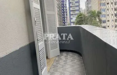 Boqueirão santos 2 dormitórios 1 suíte prédio frente à praia