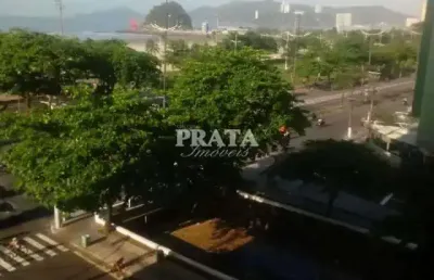 Vila belmiro santos 2 dormitórios 1 vaga garagem vista mar