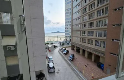 José menino santos 1 dormitório 1 v garagem prédio frente praia