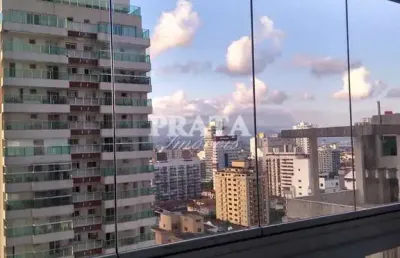 Gonzaga santos studio 1 suíte 1 vaga garagem prédio com lazer