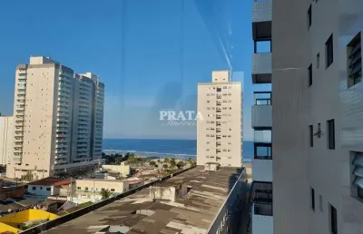 Mirim praia grande 2 dormitórios 1 suíte 1 vaga garagem