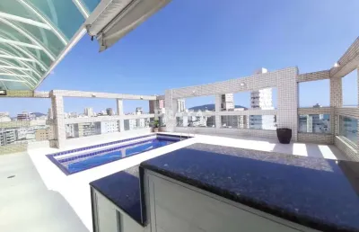 Gonzaga elevador cobertura duplex 3 dormitórios 2 vgs dem