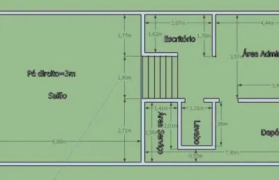 Ponto comercial para alugar no centro, guaratinguetá , 90 m2 por r$ 3.000