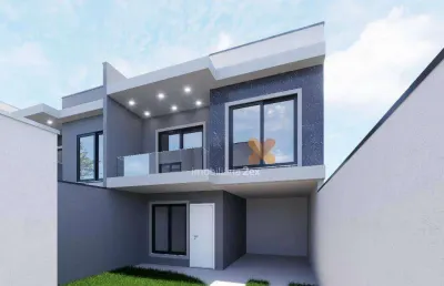 Sobrado com 3 dormitórios à venda, 104 m² por r$ 700.000,00 - portão - curitiba/pr