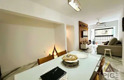 Apartamento com 2 dormitórios à venda, 129 m² por r$ 749.000,00 - campo grande - santos/sp