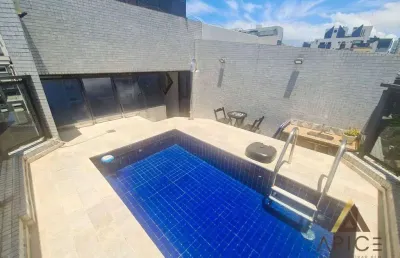 !!!oportunidade!!! linda cobertura duplex à 01 quadra da praia com 106m² úteis - piscina - 02 dorm. - 02 w.c - 02 vagas por r$ 1.090m - boqueirão