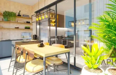 !!oportunidade!! lindo apartamento lançamento com 65m² úteis - 02 dorm. sendo 01 suíte - 02 w.c- varanda  gourmet - lazer completo - 01 vaga demarcada