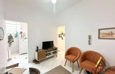 Apartamento com 2 dormitórios à venda, 55 m² por r$ 349.000,00 - embaré - santos/sp