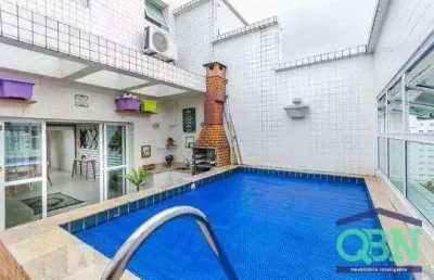 Cobertura com 3 dormitórios à venda, 208 m² por r$ 1.290.000,00 - marapé - santos/sp